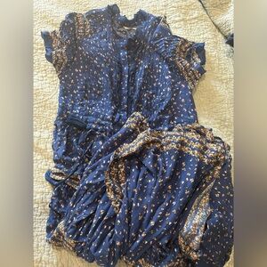 FREE PEOPLE— Navy Floral Print Maxi dress